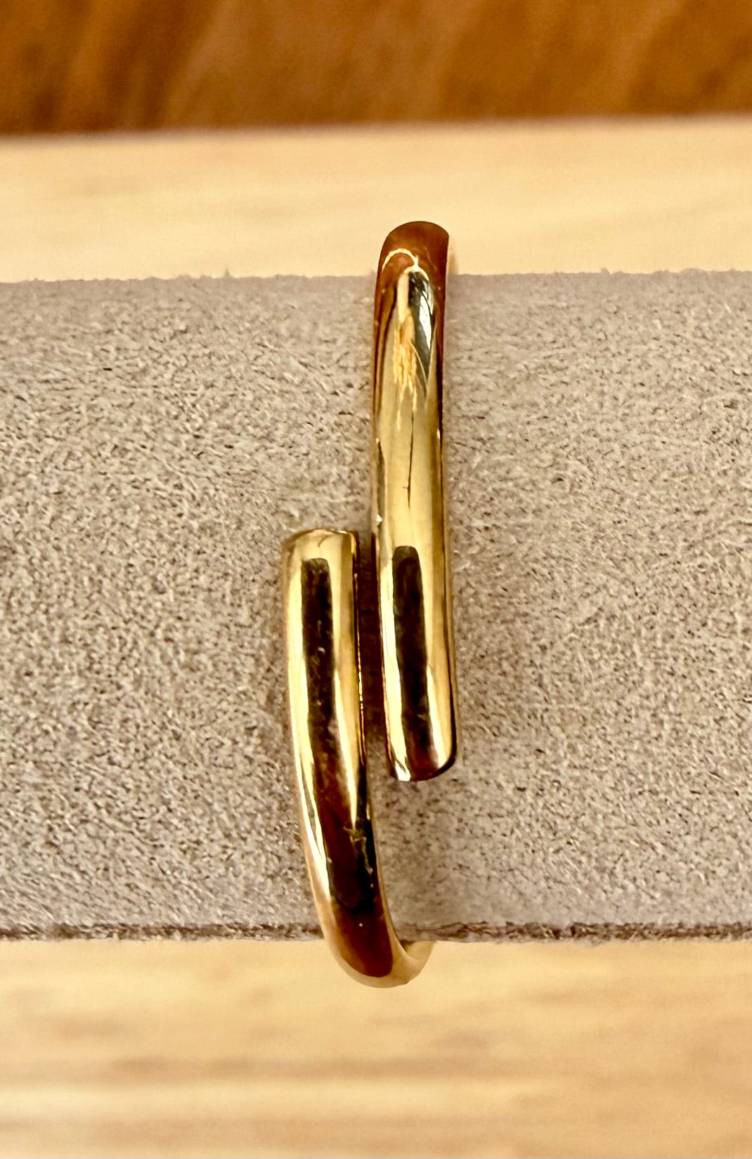 Gouden Klavertje Ring met Parelmoer