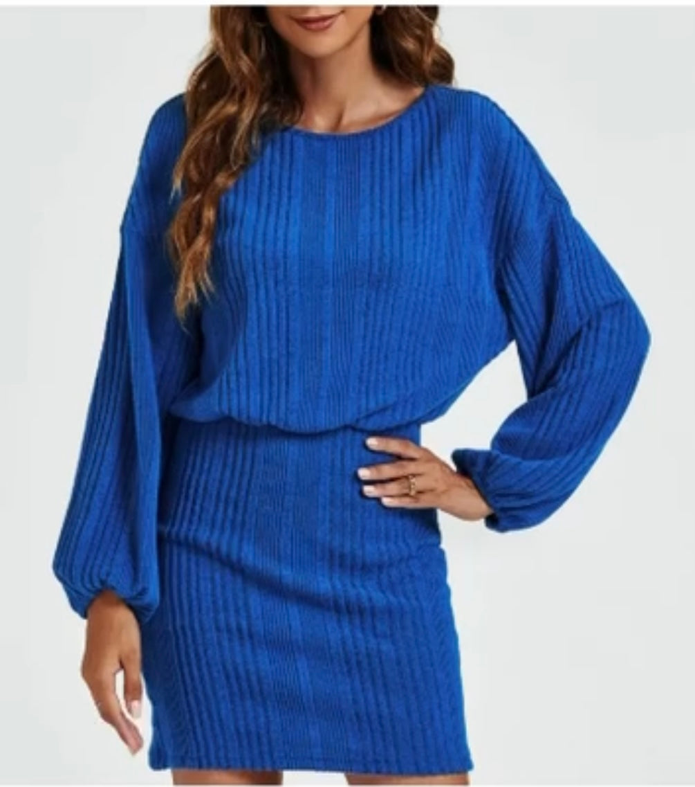 Blauwe jurk