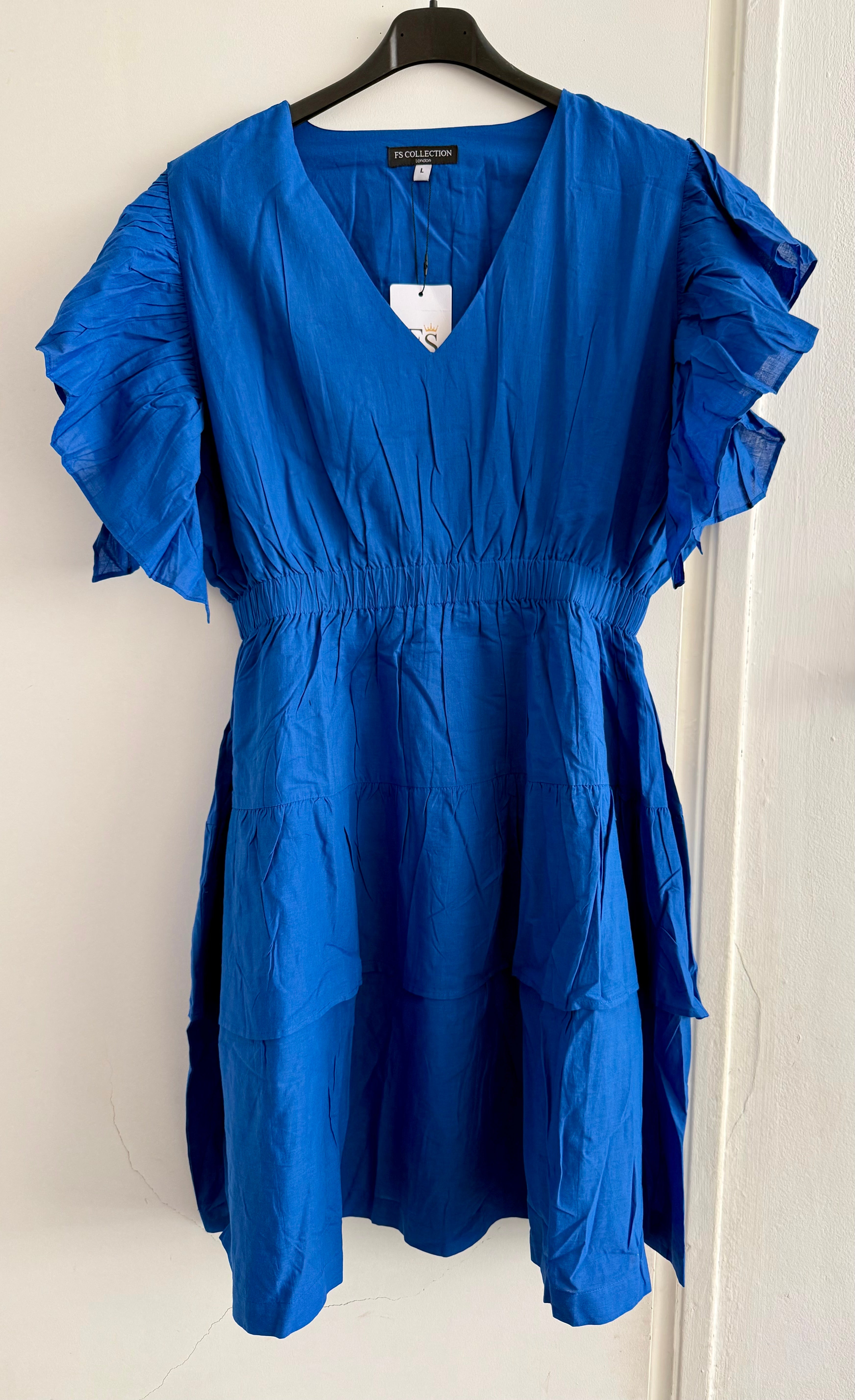 Speelse Blauwe Zomer Lente Jurk