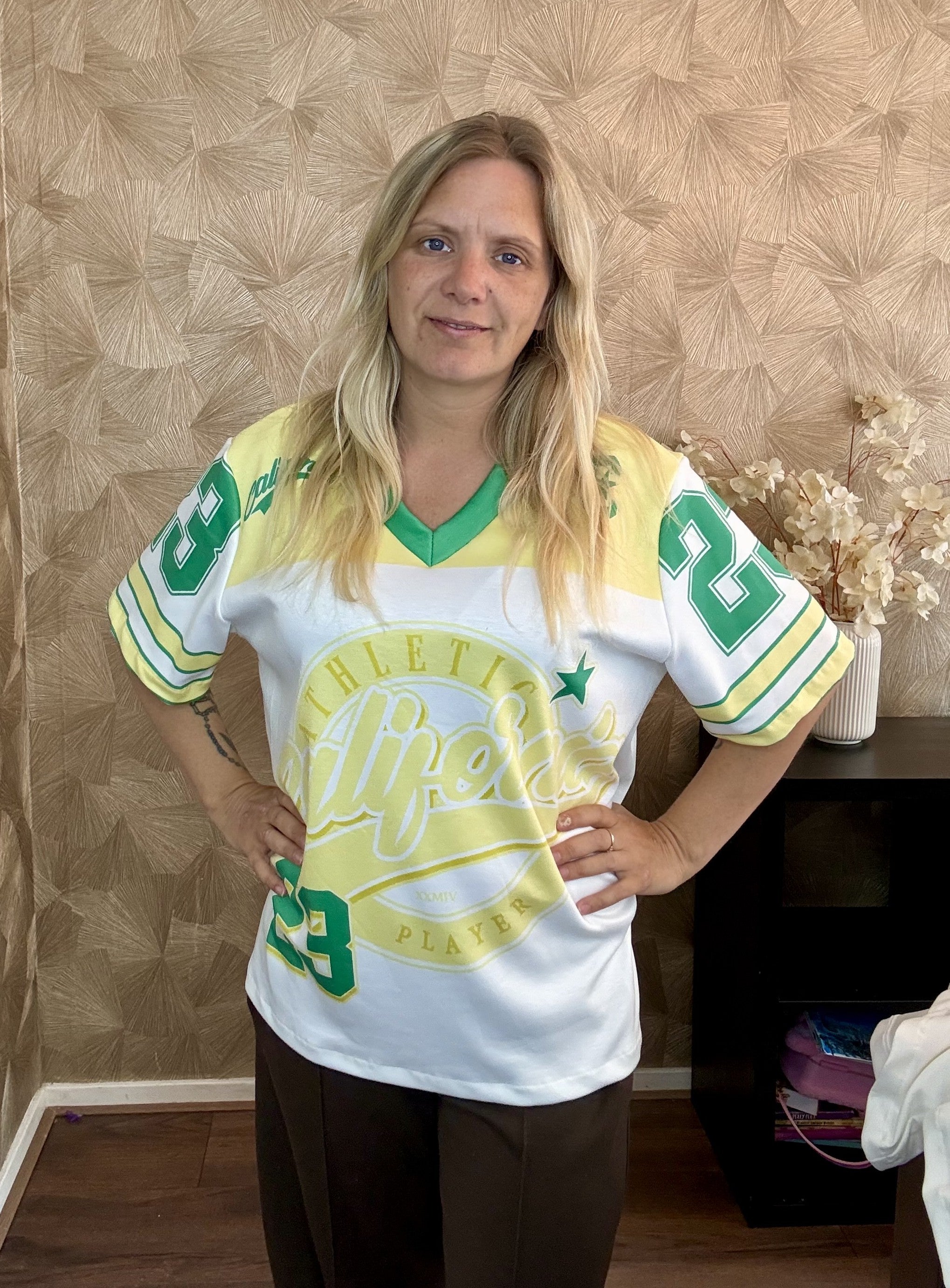 California Jersey Zomer Shirt Geel/Groen