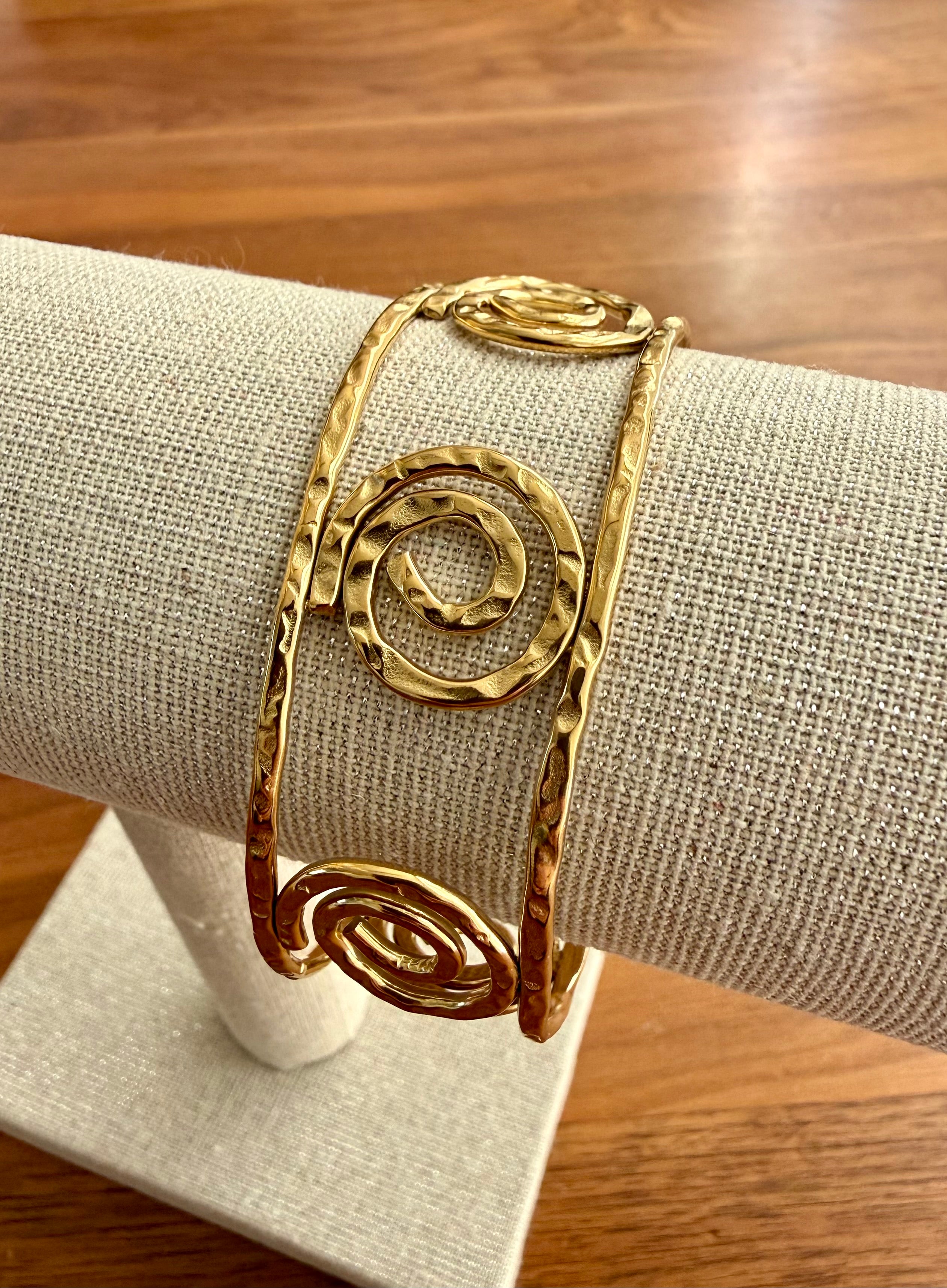 Gouden Spiraal Bangle Armband