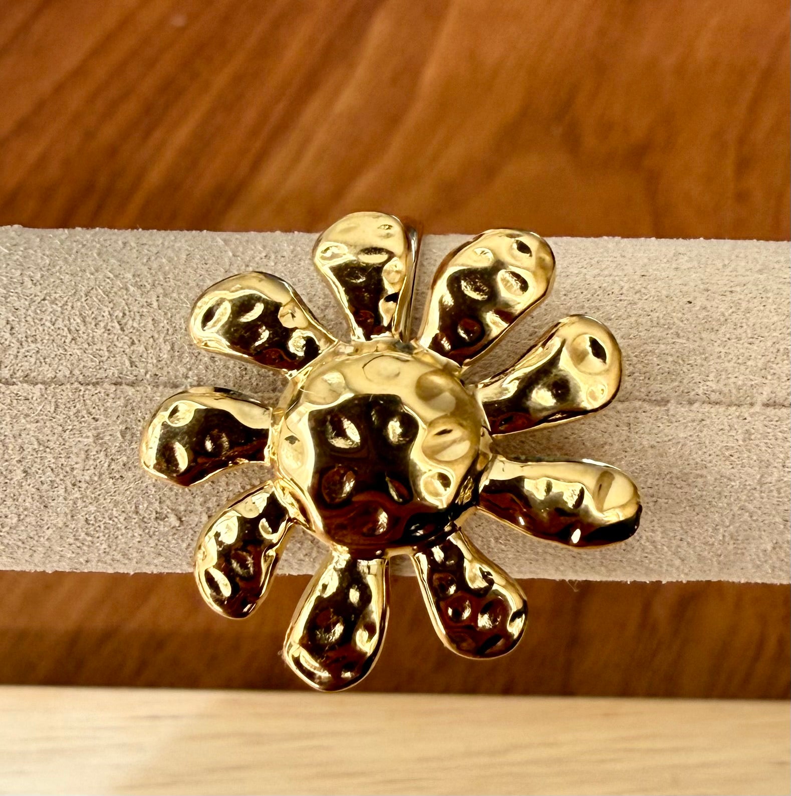 Gouden Zonnebloem Ring