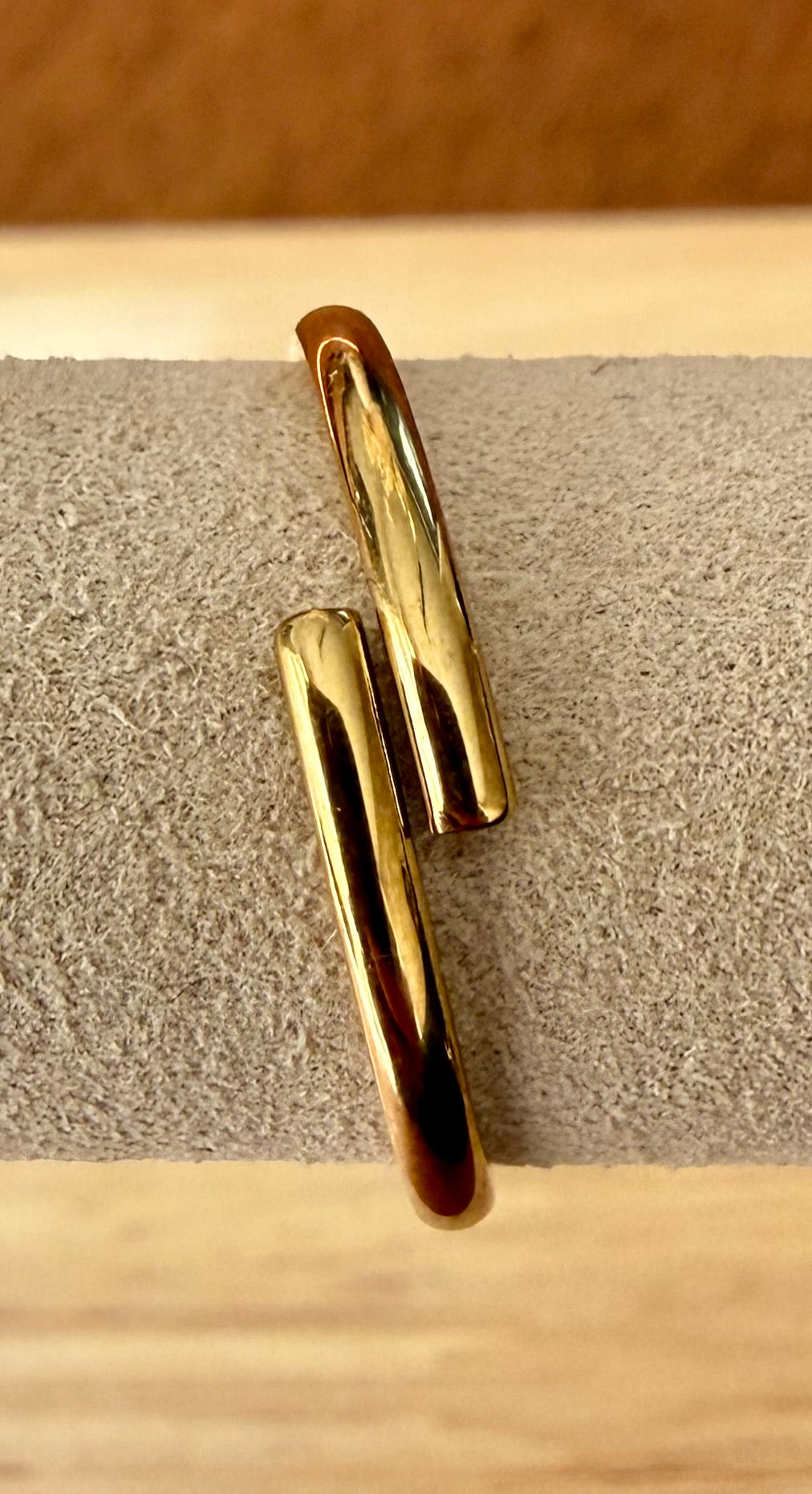 Gouden Open Bloem Ring met Kristal